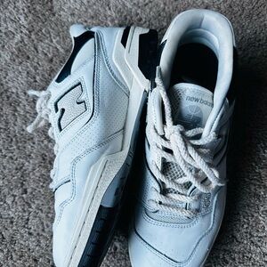 New Balance Men's White and Black Sneakers